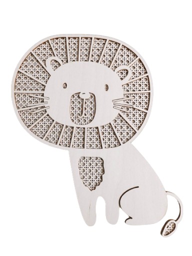 Дерев'яний ротанговий лев Декор для стін