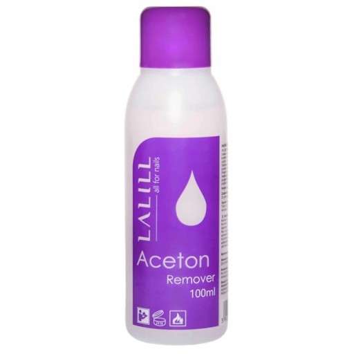 ČISTÝ ACETÓN 100 ml ODSTRAŇUJE HYBRIDY GEL Acetónový odstraňovač