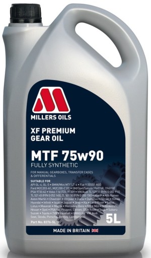 Масло трансмісійне millers xf premium mtf 75w90 5л