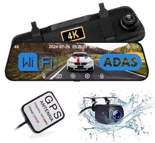 Камера заднього виду Sony 4K UHD Recorder Mirror GPS ADAS BSD WiFi