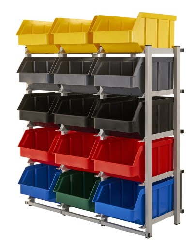 Стелаж для майстерні R1 00005 + 15 контейнерів