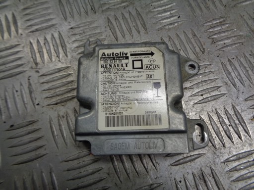 МОДУЛЬ ПОДУШКИ БЕЗОПАСНОСТИ RENAULT MEGANE И 8200117651A