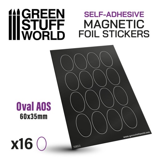 Oval Magnetic Sheet Self-Adhesive - 60x35mm