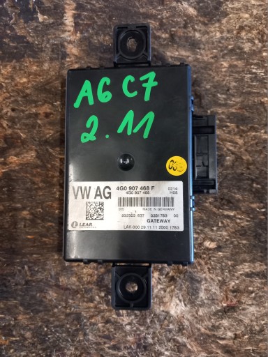 AUDI A6 C7 modul řídící jednotka GATEWAY 4G0907468F