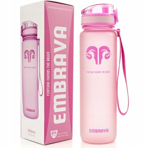 ПЛЯШКА ДЛЯ ВОДИ TRITAN BPA FREE 1L РОЖЕВА