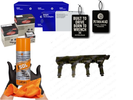 DELGN10207-12B1#ECS-PCP+K - Катушка зажигания opel astra h 1.4 corsa c 1.2 delph #petrolhead pro+ kit4