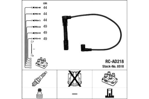 NGK-518-ZS1 - Кабели зажигания ngk 78905113 0