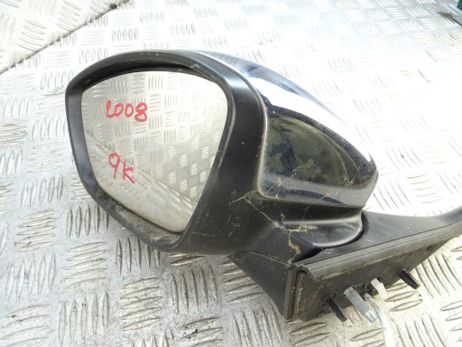 PEUGEOT 2008 mirror left CHROM 9 vertical UK