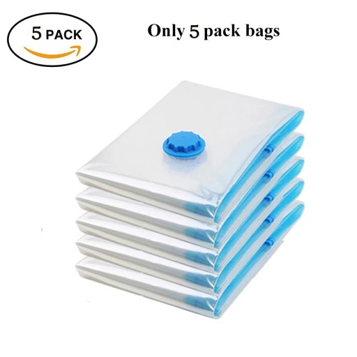 Vacuum Storage Bags With Valve Transparent Folding Compressed