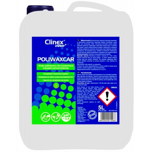 Clinex Expert + Polywaxcar 5L полимерный воск