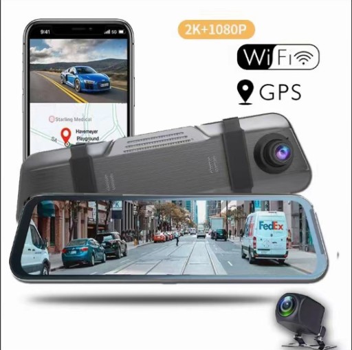 Регистратор вождения, передняя и задняя видеорегистратор, GPS, Wi-Fi