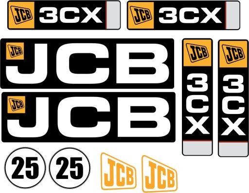 НАКЛЕЙКИ JCB 3CX ЛАМИНИРОВАННЫЙ ЭКСКАВАТОР ПОГРУЗЧИК