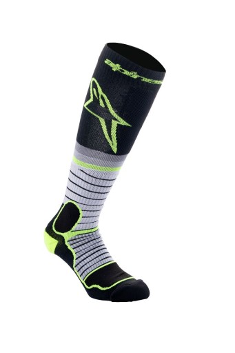 Шкарпетки ALPINESTARS MX PLUS CROSS SOCKS BLACK/GREY/YELLOW S