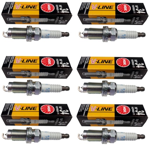 V-LINE/34 - 6 свечей зажигания ngk v-line 34 pzfr5d-11 vw seat skoda