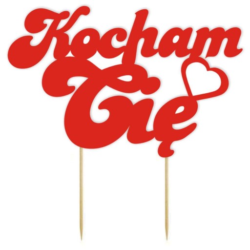 ДЕКОРАЦІЯ ТОРТА ТОППЕР Я ЛЮБЛЮ ТЕБЕ червоне серце