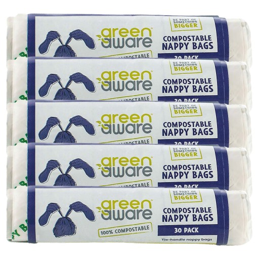 Сумки для підгузників GreenAware без запаху 30 шт.