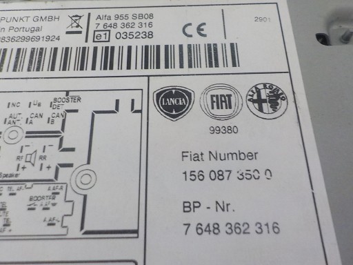 ALFA ROMEO MITO RADIO FABRYCZNE 1560873500