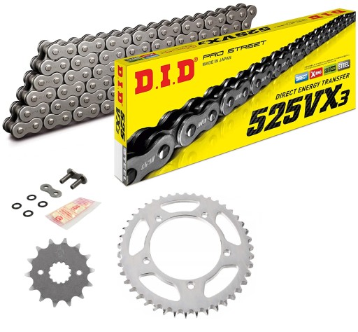 525VX3-120 JTF405.20 - Приводной комплект DID + JT BMW F800 R 2009-2018