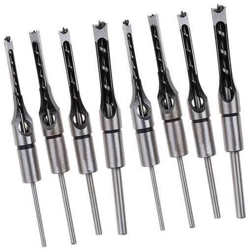 8x Свердло для прорізання квадратних отворів із щілинної сталі