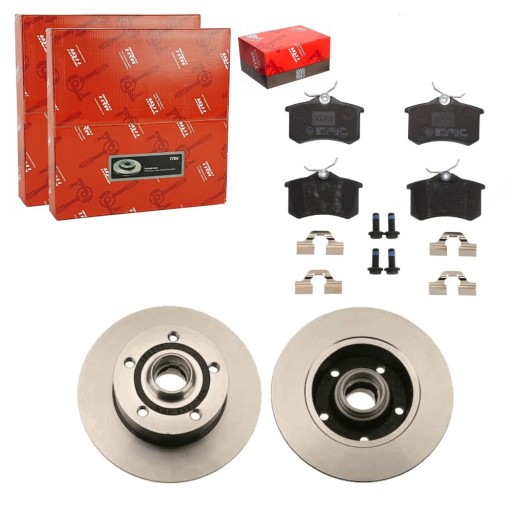 DF2771 - TRW диски + колодки задні AUDI A4 B5 8d2 8D5 1994-01