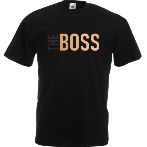 Koszulka koszulki the boss dla par L czarna