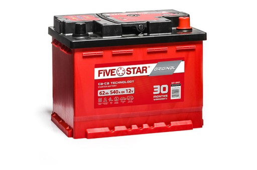 57-527 - Акумулятор five STAR ORIGINAL 62 AH, 62AH, 540A