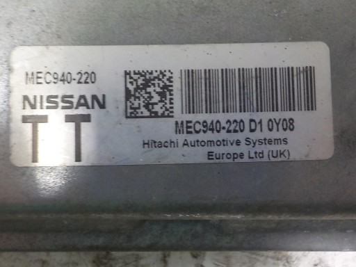 NISSAN QASHQAI J10 computer control unit MEC940-220 D1 TT