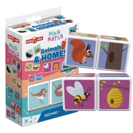 Магнітні блоки GEOMAG Magicube Mix \u0026 Match Animals \u0026 Home 2 ел. 