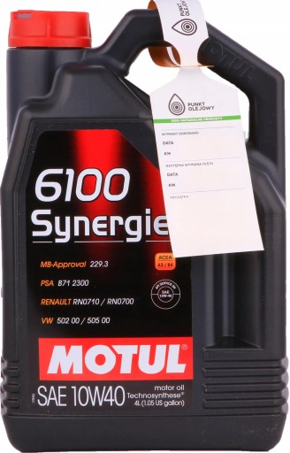 MOTUL 6100 Синергія+ 10W40-4L