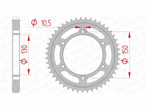 12801-47 - AFAM ЗАДНЯЯ ЗВЕЗДОЧКА # 530 47 ЗУБОВ YAMAHA GTS