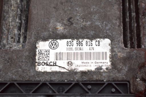 control unit computer of the engine 03G906016CB 0281011900 VW GOLF 5 V 1.9 TDI 90 KM