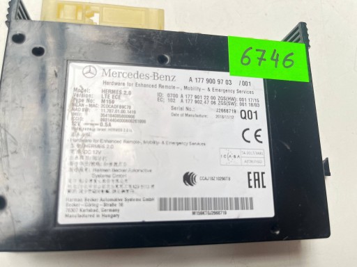 Centralina KOMUNIKACJI MERCEDES-BENZ A W177 A1779009703