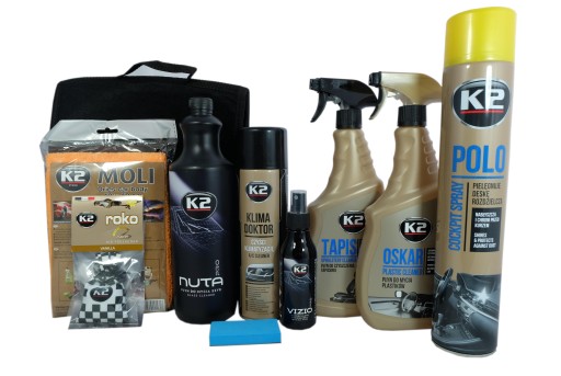 Комплект для догляду за автомобілем K2 PRO 9 штук