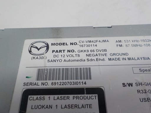MAZDA 6 III GJ RADIO navigation FABRYCZNA CV-VM42F4JMA