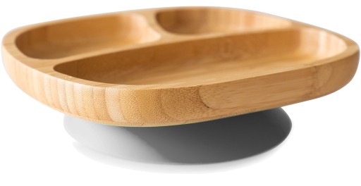 Тарілка Ecorascals, сірий бамбук