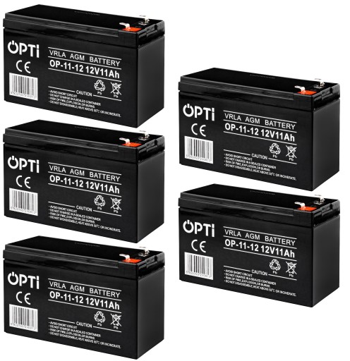 5x agm volt polska opti 12v 24v 36v 48v 60v 11ah автомобільний скутер велосипед ups