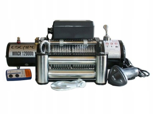 ЛЕБЕДКА ESCAPE 12000 ФУНТОВ 5.5 T СО СТАЛЬНЫМ ТРОСОМ