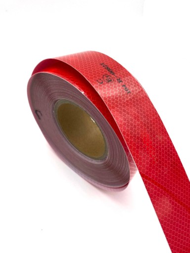 Светоотражающая клейкая лента Красный 5 см рулон