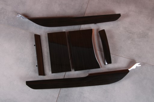 BMW 7' G11 G12 moulage OZDOBNE DEKOR tunnel console KOMPLET FINELINE BRAUN