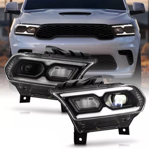 2021 - Dodge durango 2021-2025 лампа левая правая светодиодная темная в сборе новая передняя