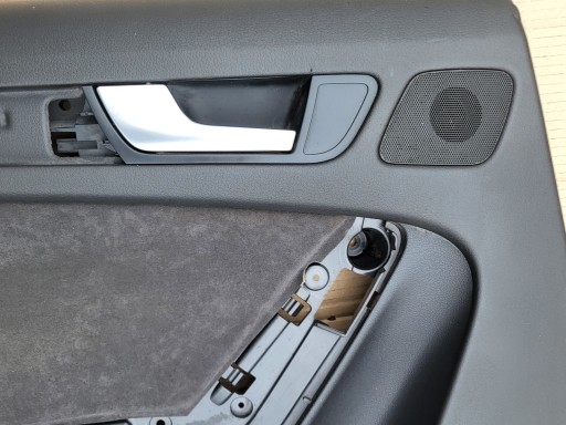 side upholstery door left rear AUDI A4 B8 8K black leather ALCANTARA OE