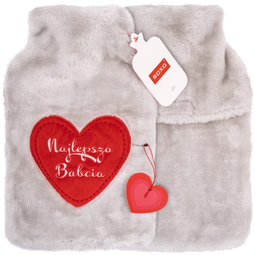 Срібляста гумова грілка Soxo 1,8 л