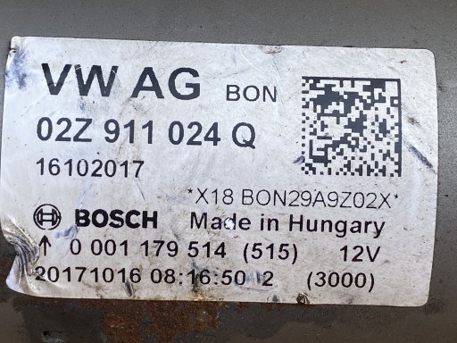 VW AUDI SKODA starter 02Z911024Q