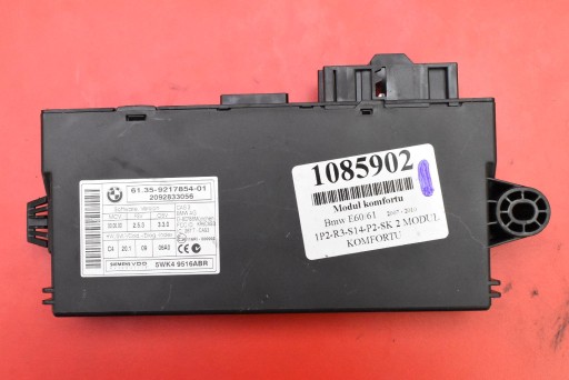 Unité commande confort 9217854 BMW E60 E61 2.0 D 177 KM LIFT 07-10