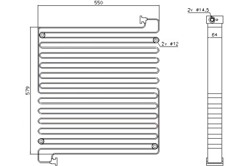 11104197 - КОНДЕНСАТОР КОНДИЦІОНЕРА ПОВІТРЯ NISSENS 579X550X64 VOLVO