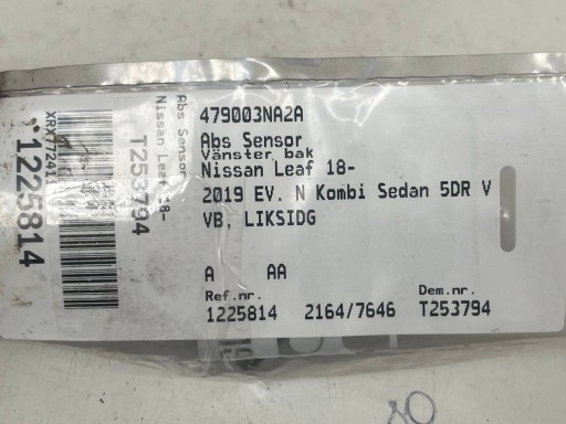 Sensor ABS heck NISSAN LEAF II (ZE1) 479003NA2A @A