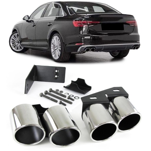 J37419BM - Выхлопные наконечники хром AUDI A4 2.0 B9 (15+)