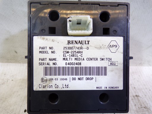 PANEL der Navigation RENAULT LAGUNA 3 III 253B07743R