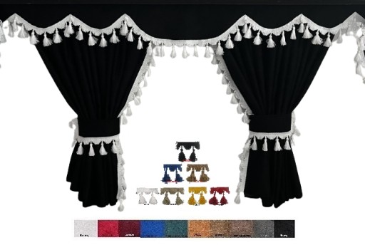 Штора TIR стандартна, бахрома класична - DAF - поперечина середня