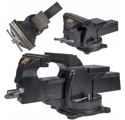 Слюсарні лещата 200 мм поворотні 14 кг ковадло